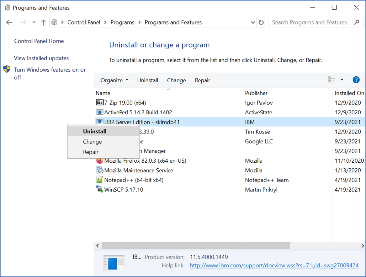 Uninstalling IBM Security Guardium Key Lifecycle Manager V4.1 on